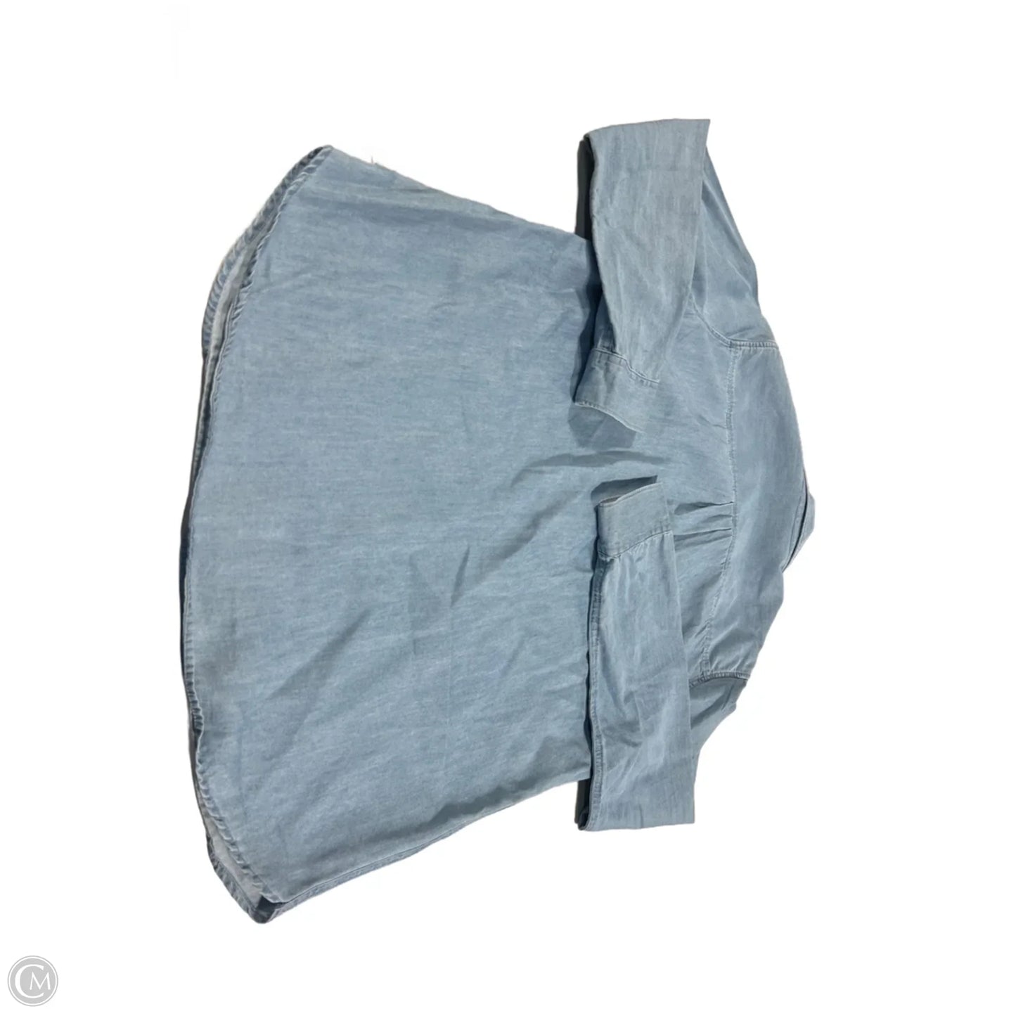 Top Long Sleeve By Eddie Bauer In Blue Denim, Size: M