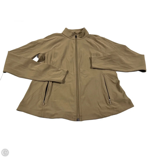 Athletic Jacket By Athleta In Brown, Size: L