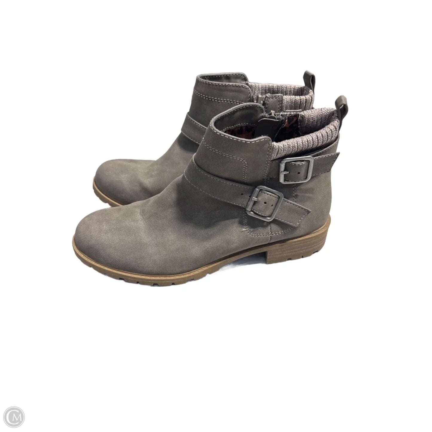 Boots Ankle Flats By Cme In Grey, Size: 6