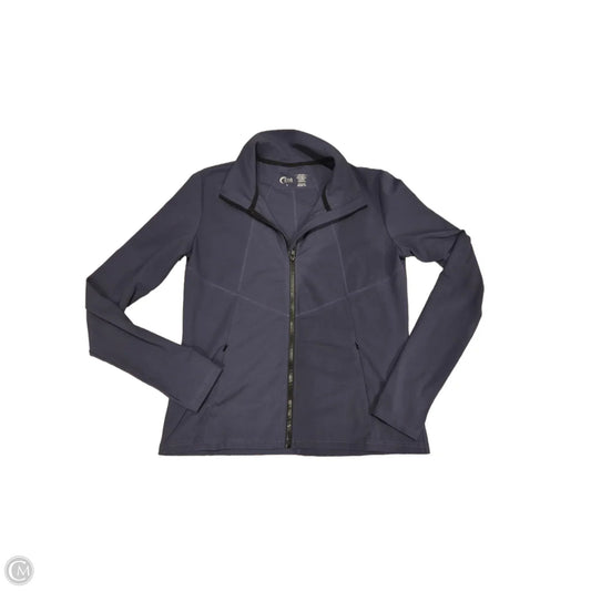 Athletic Top Long Sleeve Collar By Zyia In Grey, Size: L