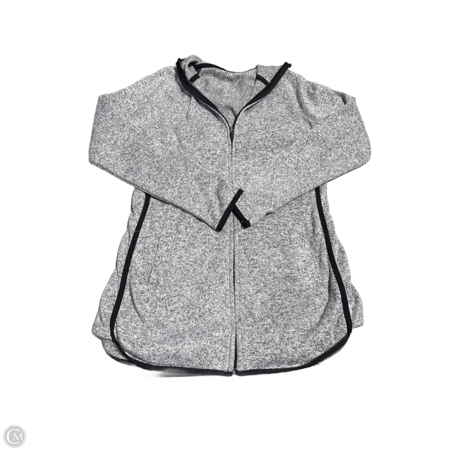 Athletic Top Long Sleeve Hoodie By Tek Gear In Grey, Size: M