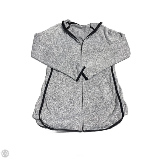 Athletic Top Long Sleeve Hoodie By Tek Gear In Grey, Size: M