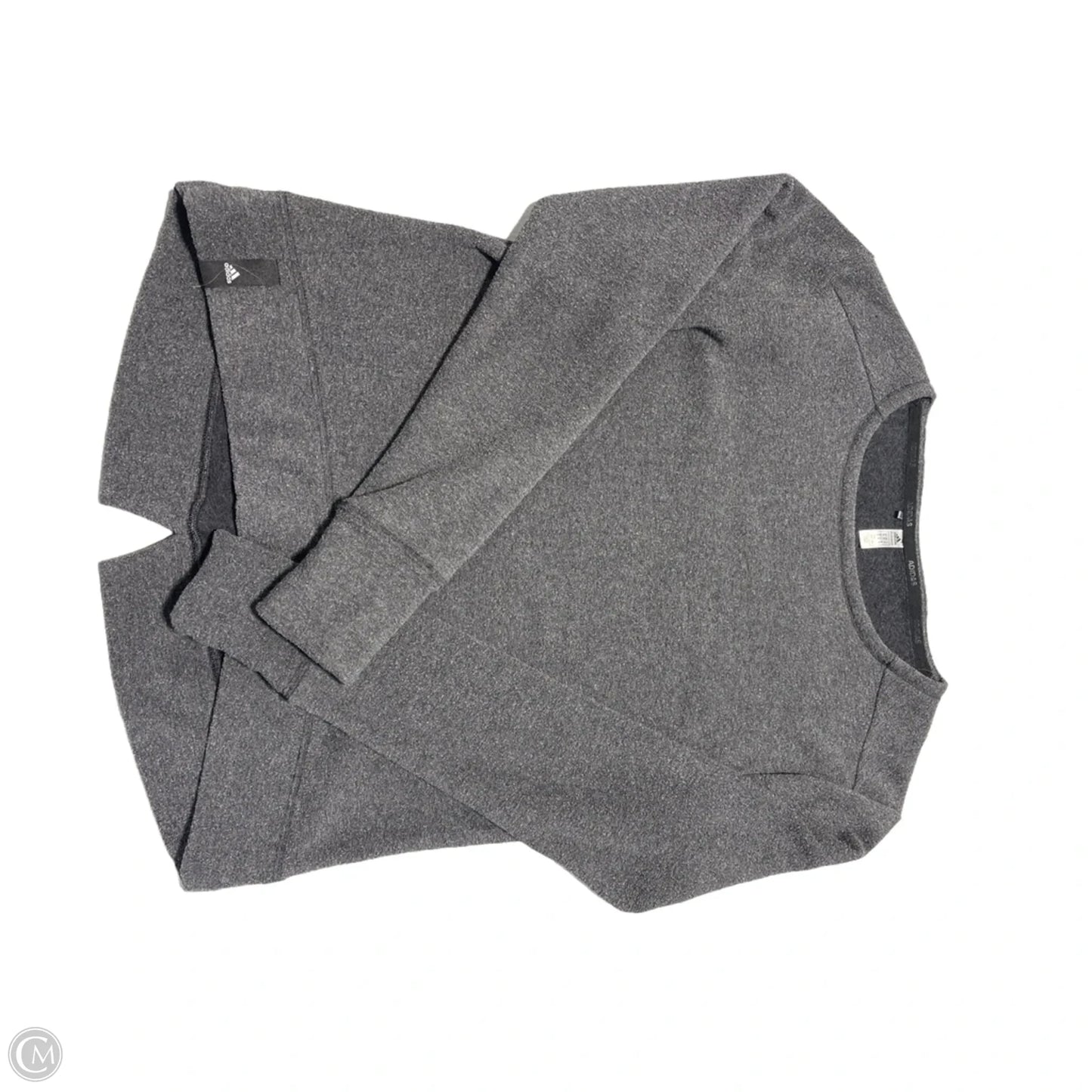 Top Long Sleeve By Adidas In Grey, Size: M