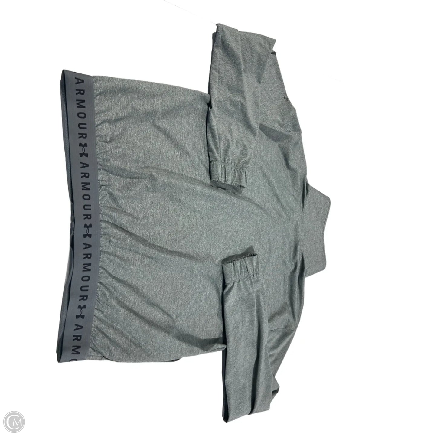 Athletic Top Long Sleeve Crewneck By Under Armour In Grey, Size: S