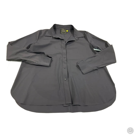 Top Long Sleeve By Lysse In Navy, Size: M