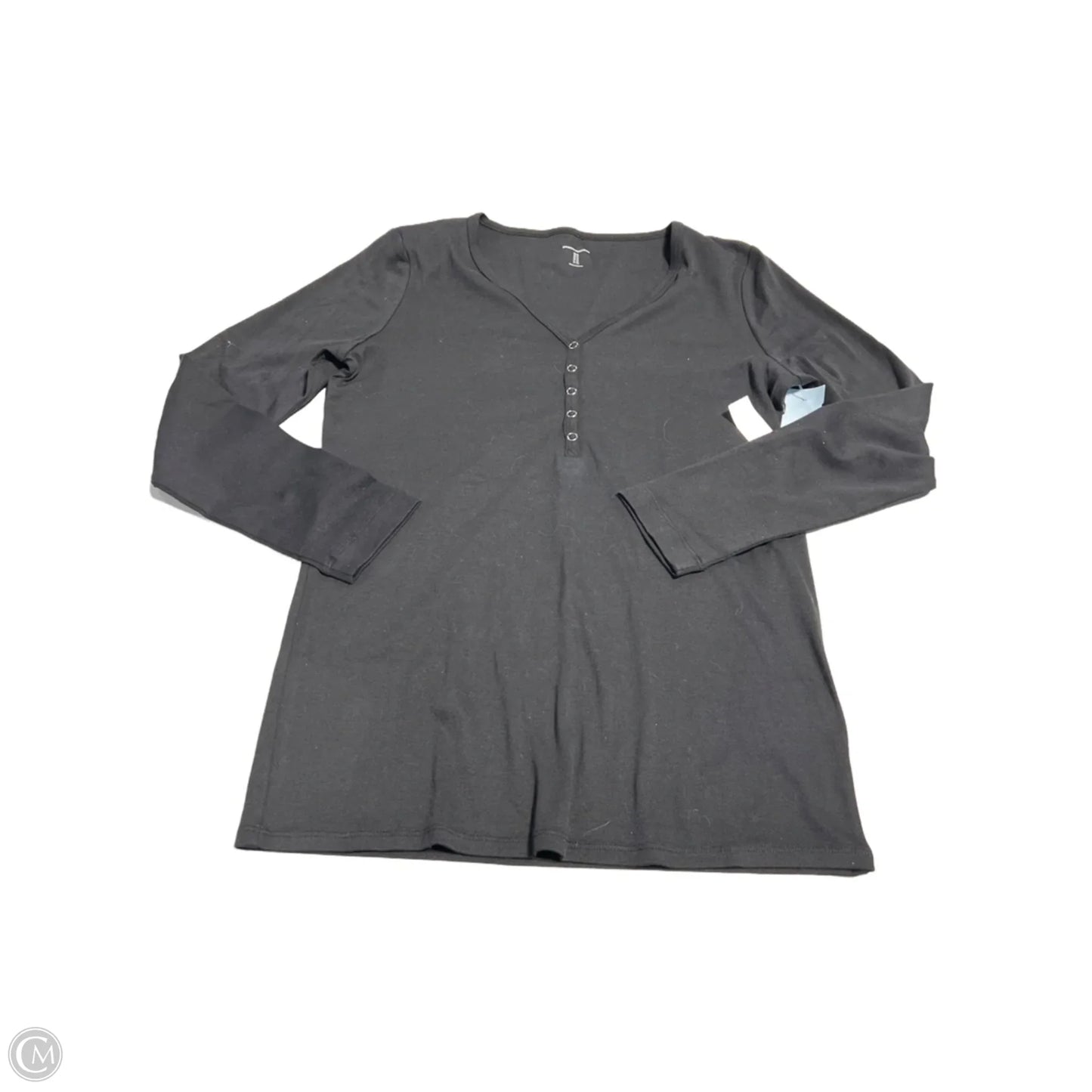 Top Long Sleeve Basic By Amazon Essentials In Black, Size: M