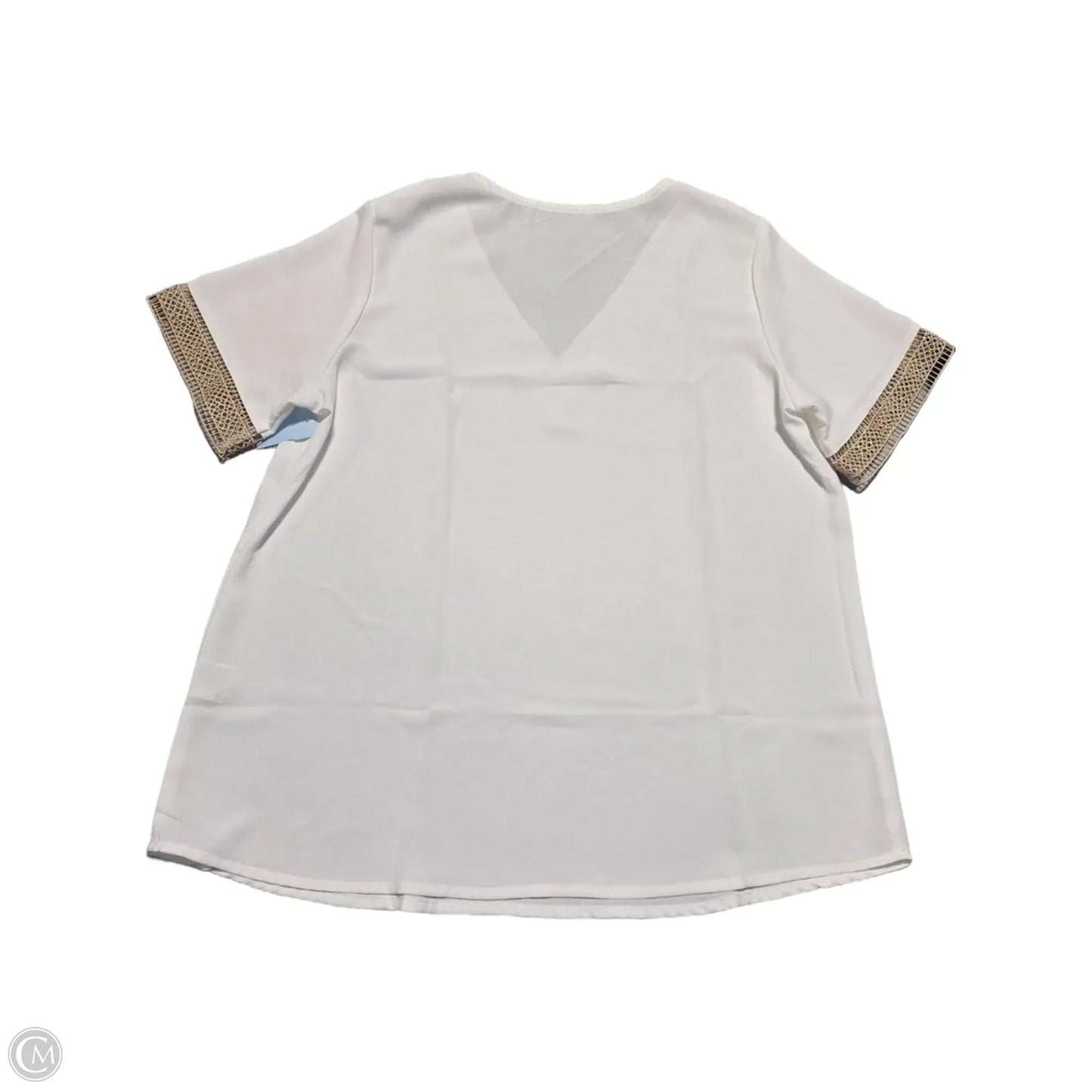 Top Short Sleeve By Cmf In White, Size: L