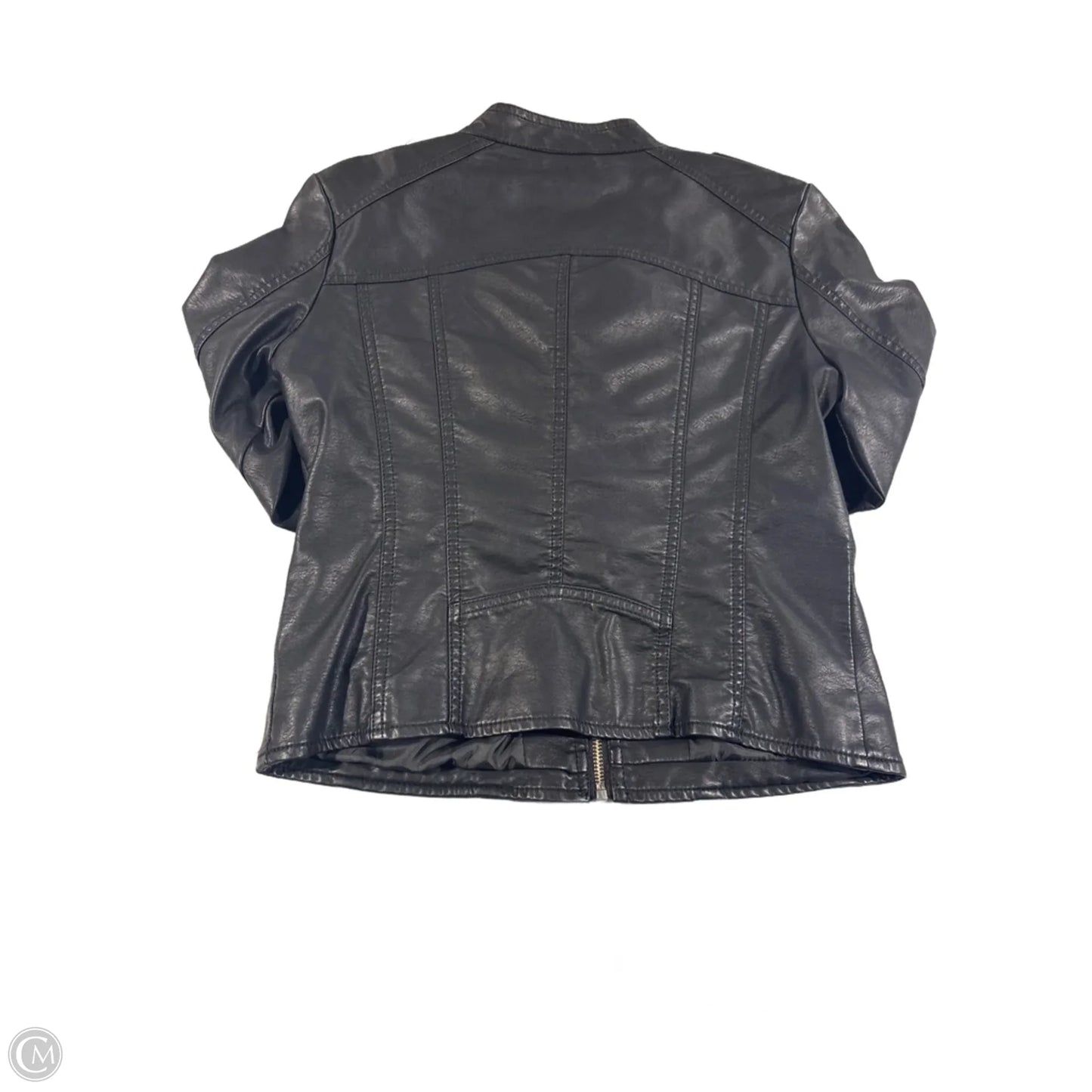 Jacket Leather By Cme In Black, Size: S