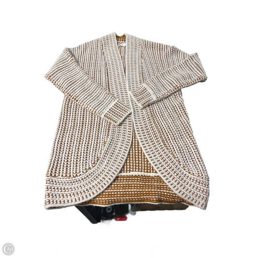 Cardigan By Pink Rose In Brown & White, Size: M