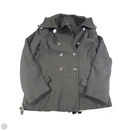 Coat Peacoat By Calvin Klein In Black, Size: S