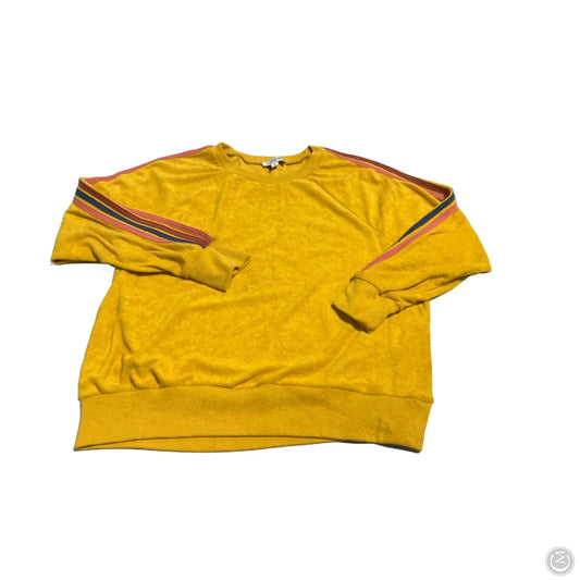 Top Long Sleeve By Evereve In Yellow, Size: L