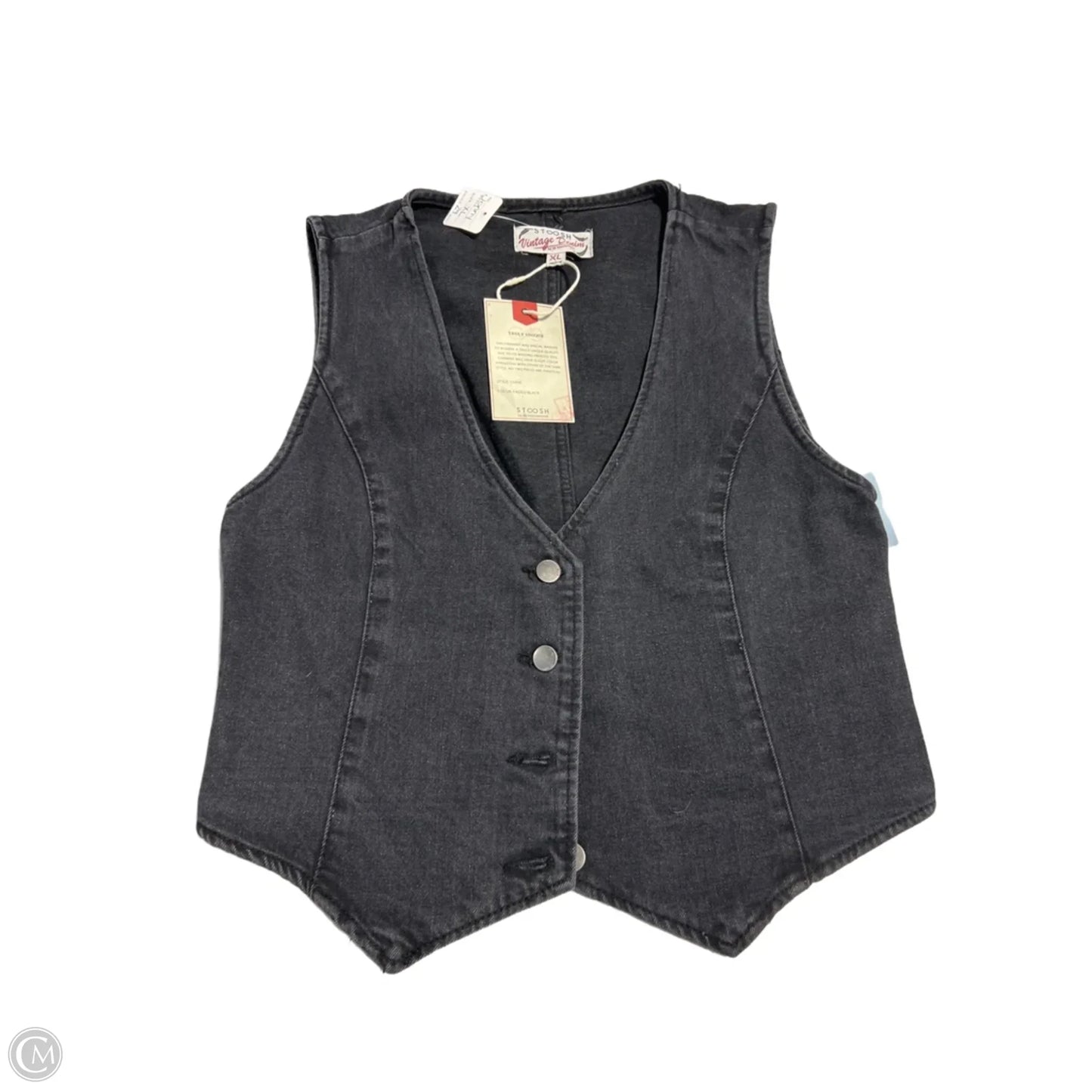 Vest Other By Stoosh In Black Denim, Size: Xl