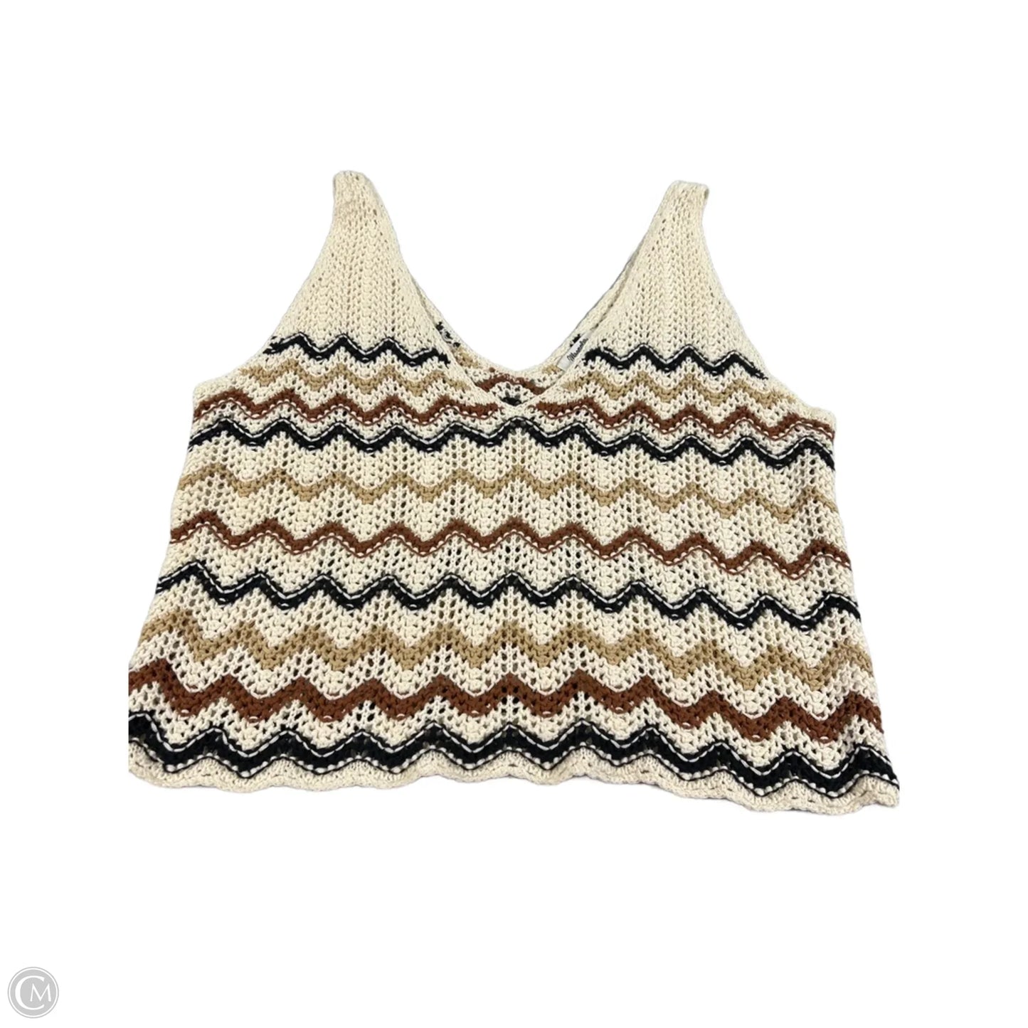 Tank Top By Wrangler In Cream, Size: M