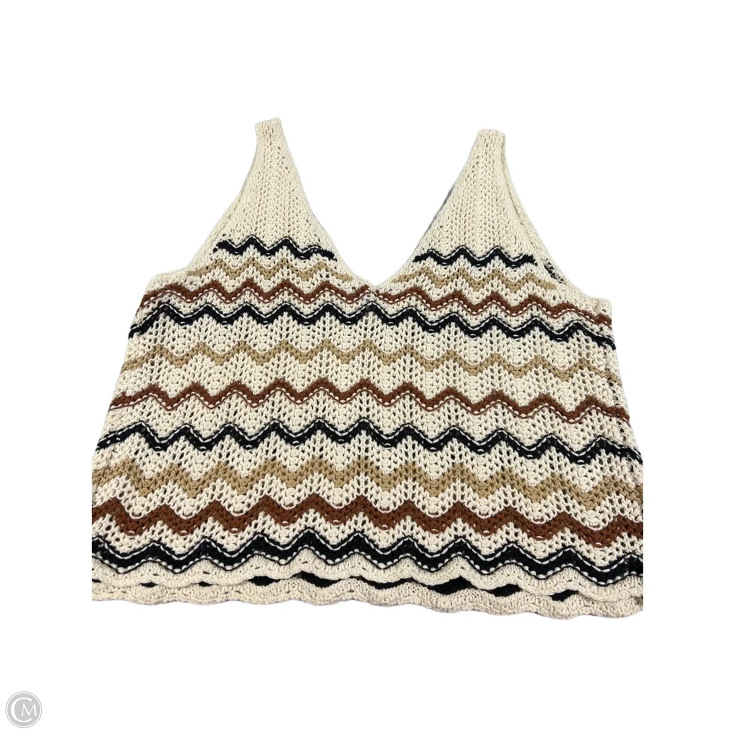 Tank Top By Wrangler In Cream, Size: M