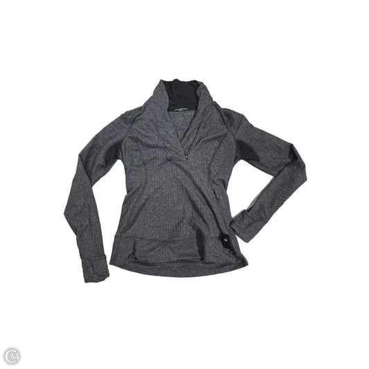 Athletic Top Long Sleeve Collar By Lululemon In Grey, Size: S