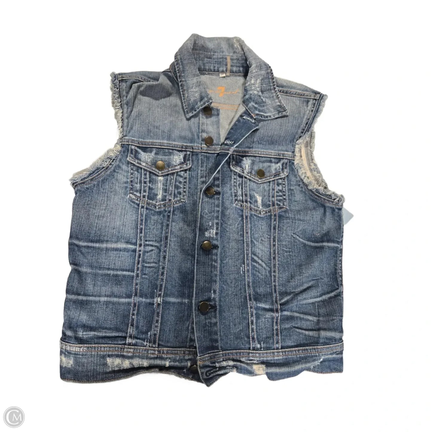 Vest Other By 7 For All Mankind In Blue Denim, Size: M