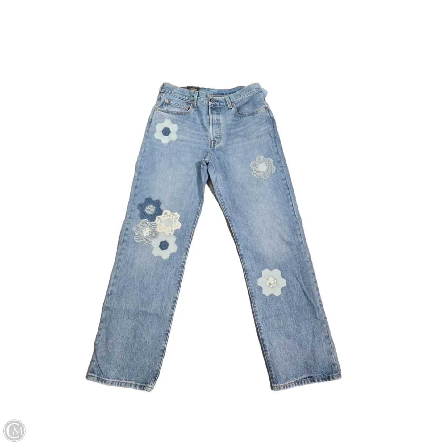 Jeans Wide Leg By Levis In Blue Denim, Size: 10