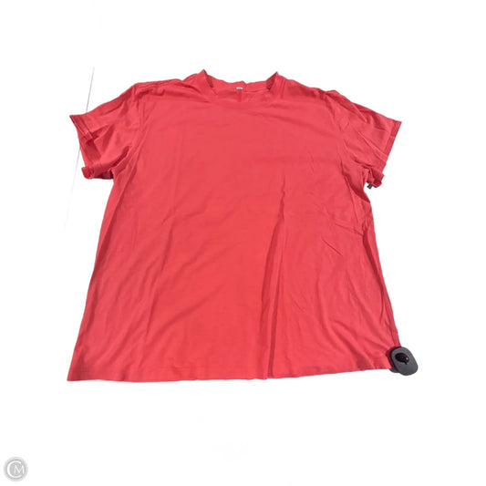 Top Short Sleeve By Lululemon In Red, Size: Xl