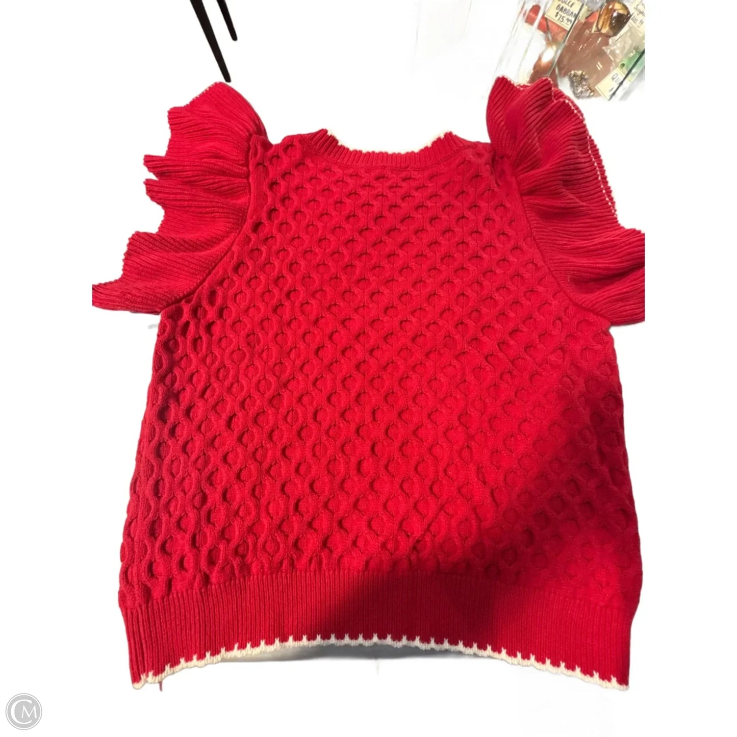 Sweater Short Sleeve By Cmc In Red, Size: Xxl