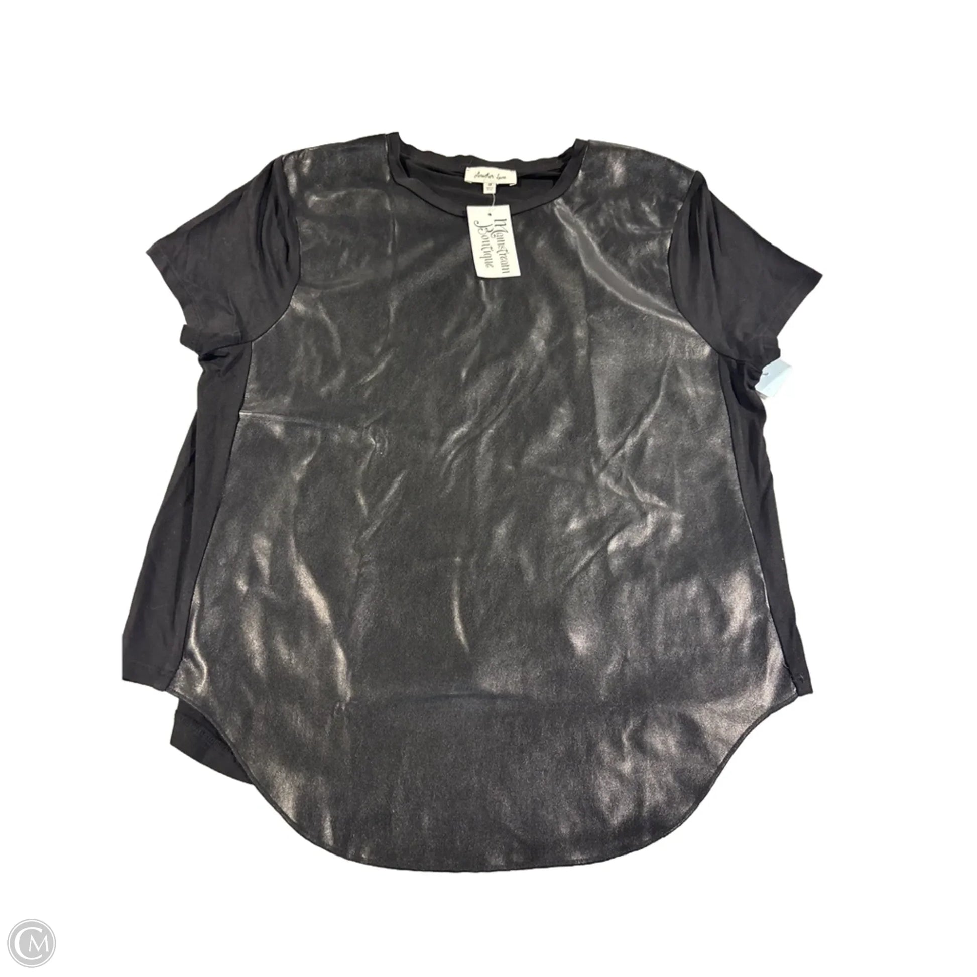 Top Short Sleeve By Another Love In Black, Size: M