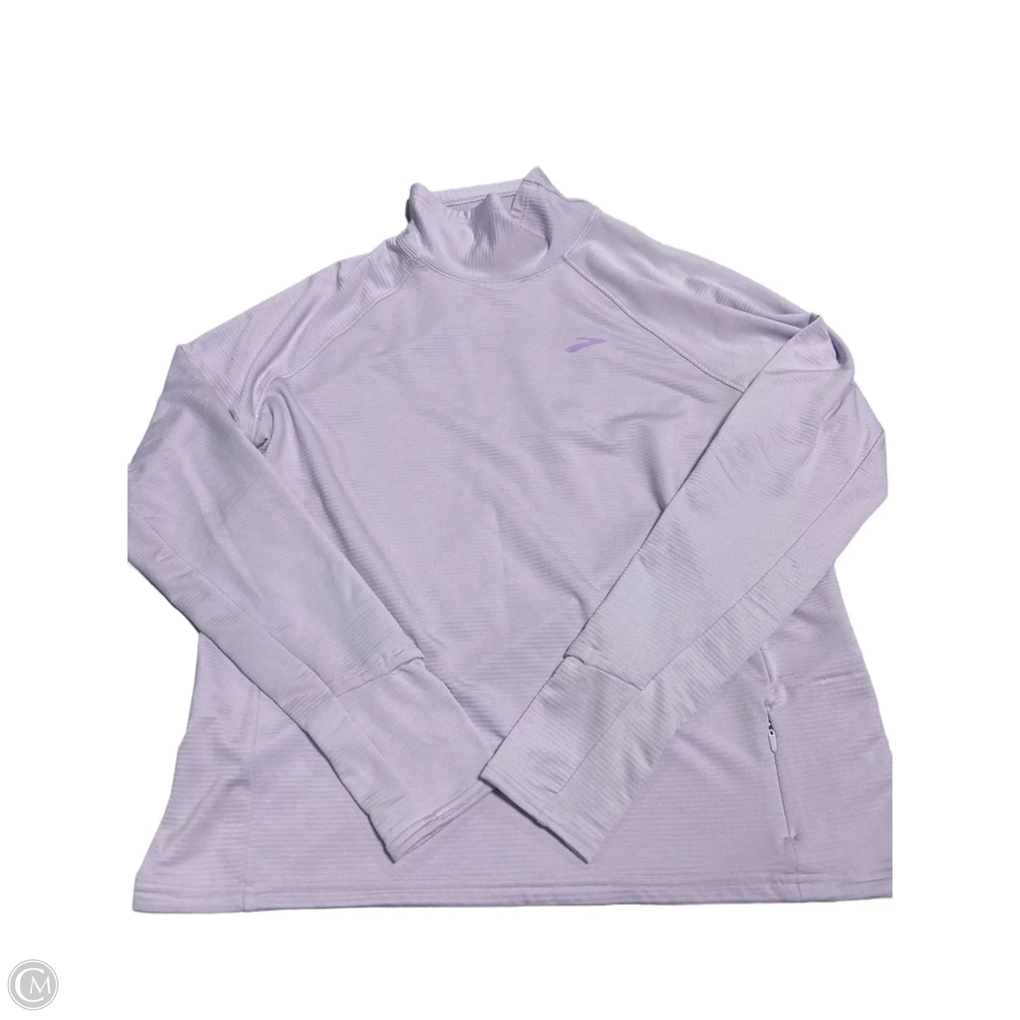 Athletic Top Long Sleeve Crewneck By Brooks In Purple, Size: L