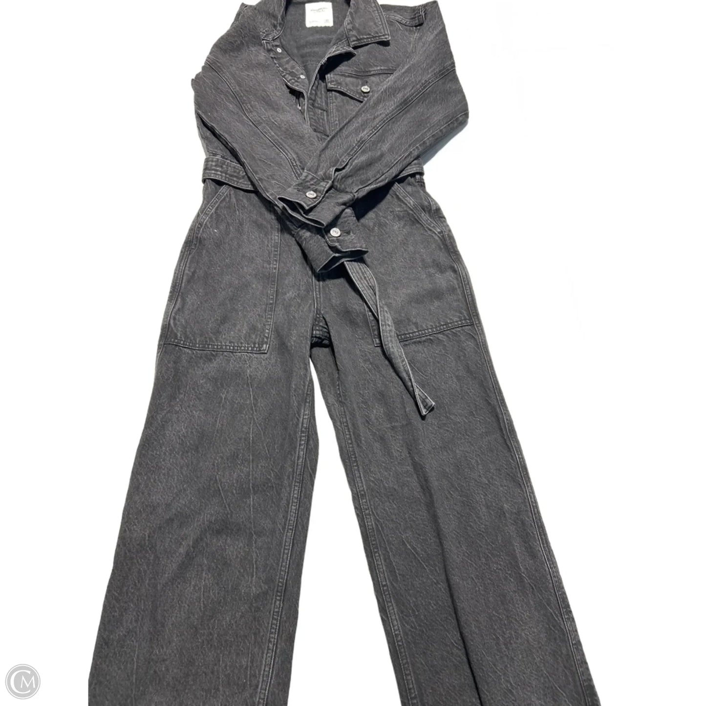 Jumpsuit By Abercrombie And Fitch In Black Denim, Size: Xsp