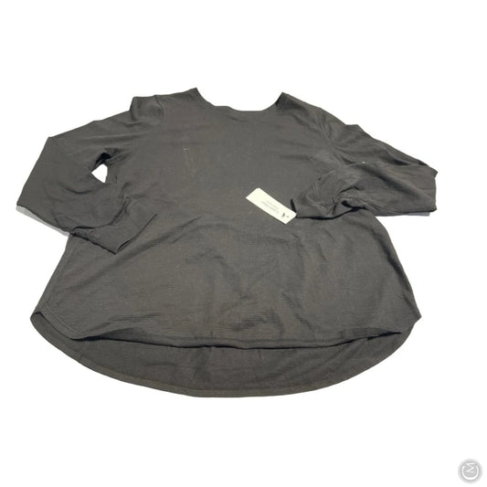 Top Long Sleeve By Calvin Klein In Black, Size: Xl