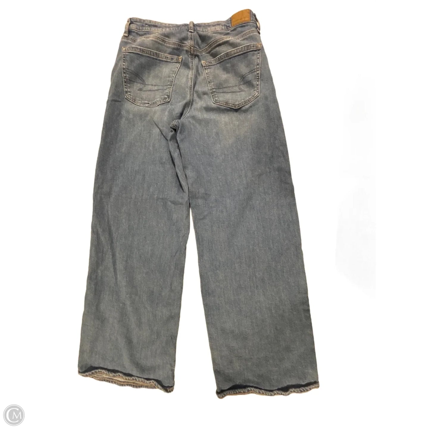 Jeans Wide Leg By American Eagle In Blue Denim, Size: 6l