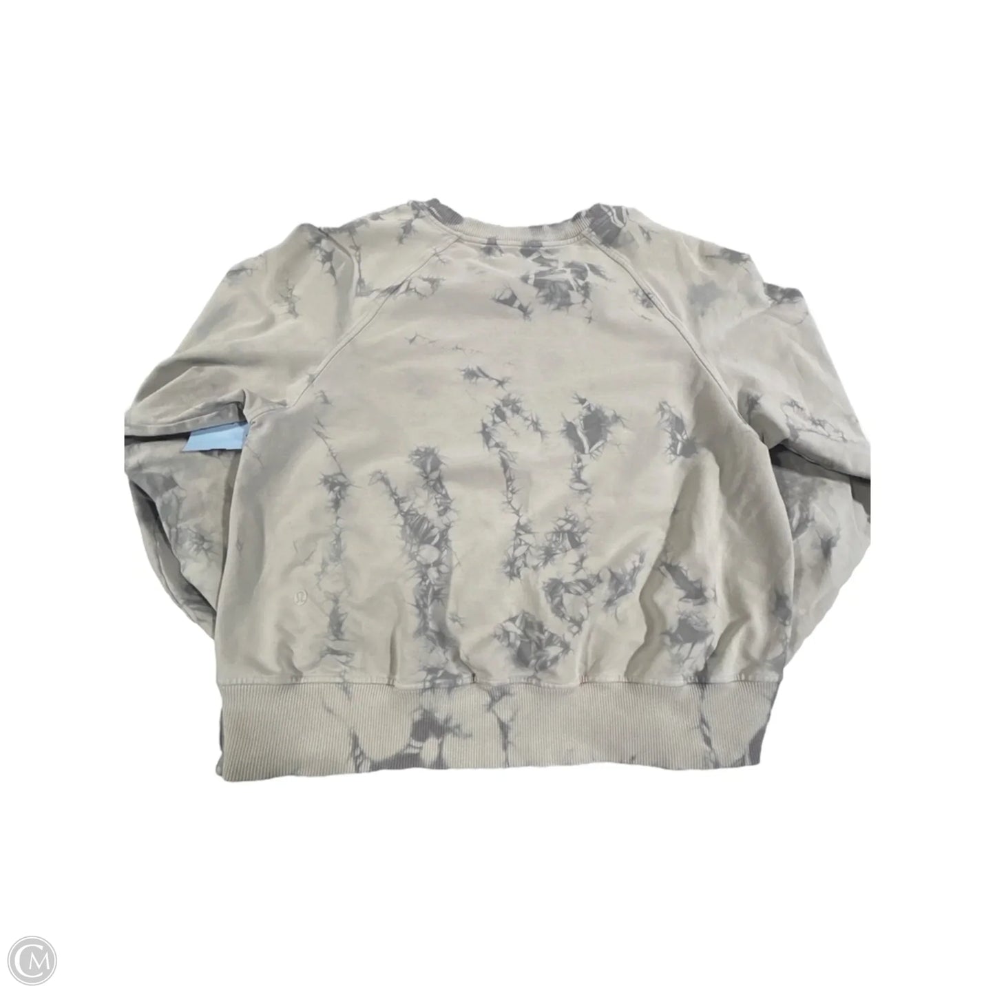 Athletic Top Long Sleeve Collar By Lululemon In Grey, Size: S