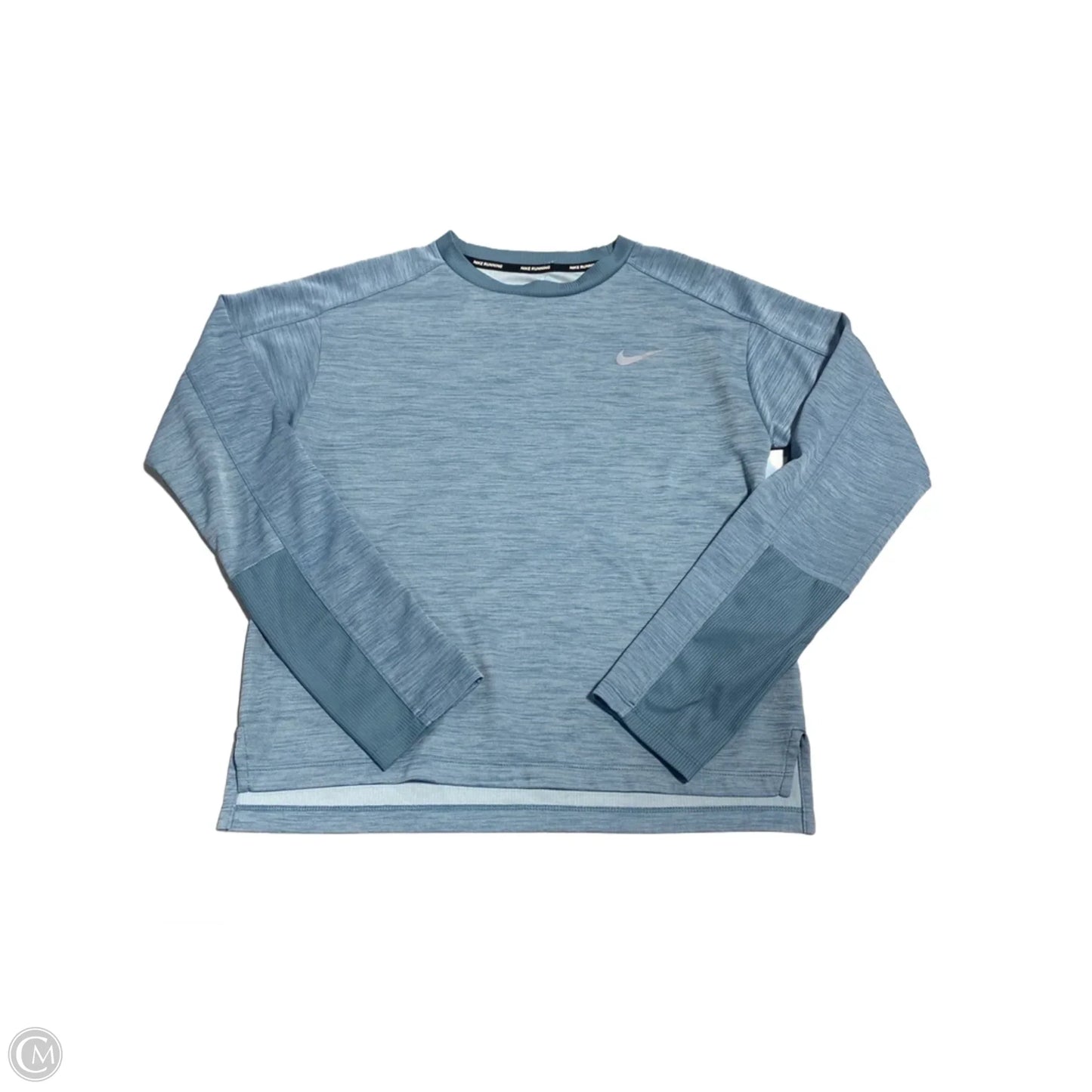 Athletic Top Long Sleeve Crewneck By Nike In Blue, Size: S