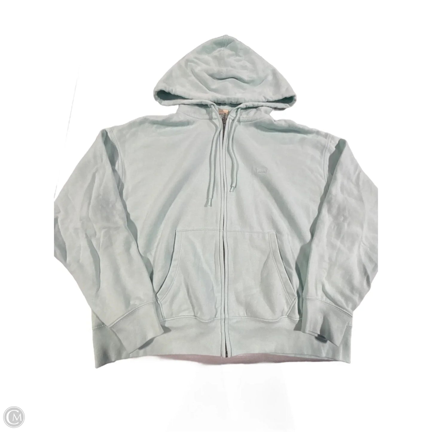 Sweatshirt Hoodie By Levis In Teal, Size: M