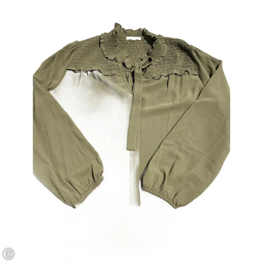 Top Long Sleeve By Pleione In Green, Size: S