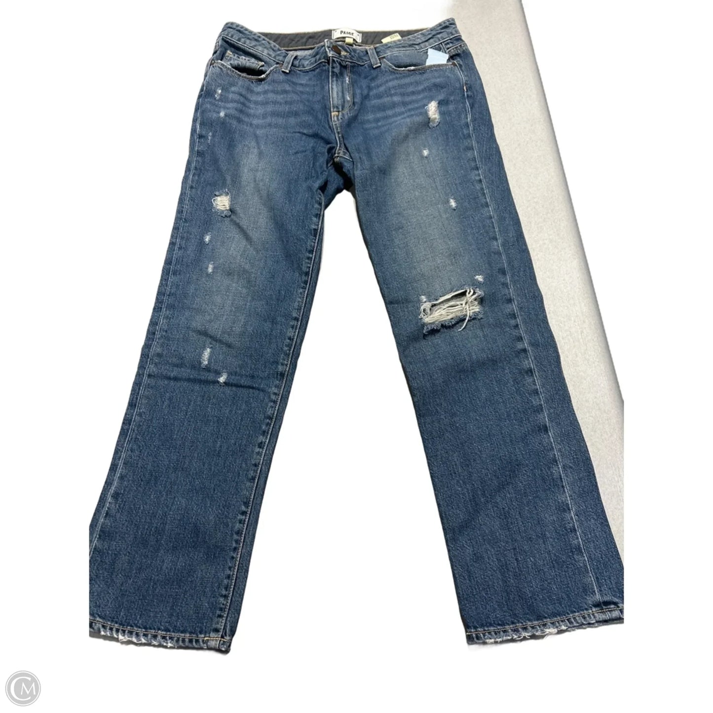 Jeans Straight By Paige In Blue Denim, Size: 8