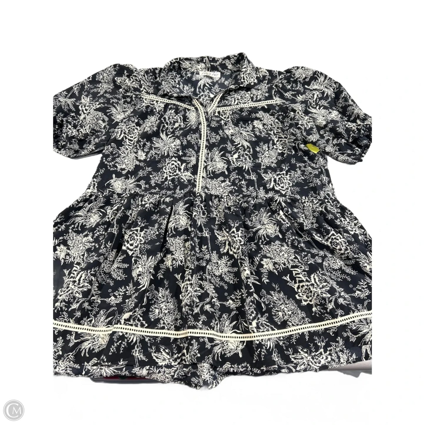 Top Short Sleeve By She + Sky In Floral Print, Size: Xl