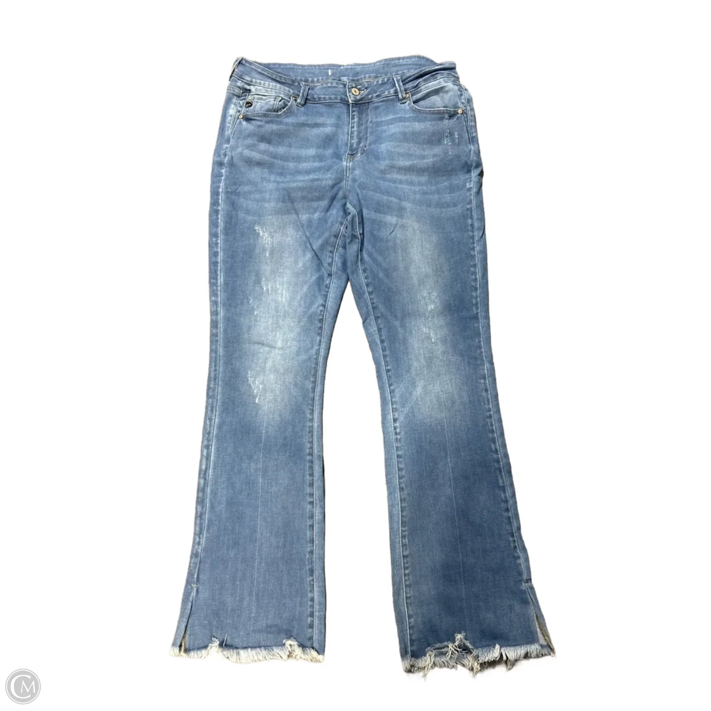 Jeans Flared By Kancan In Blue Denim, Size: 16