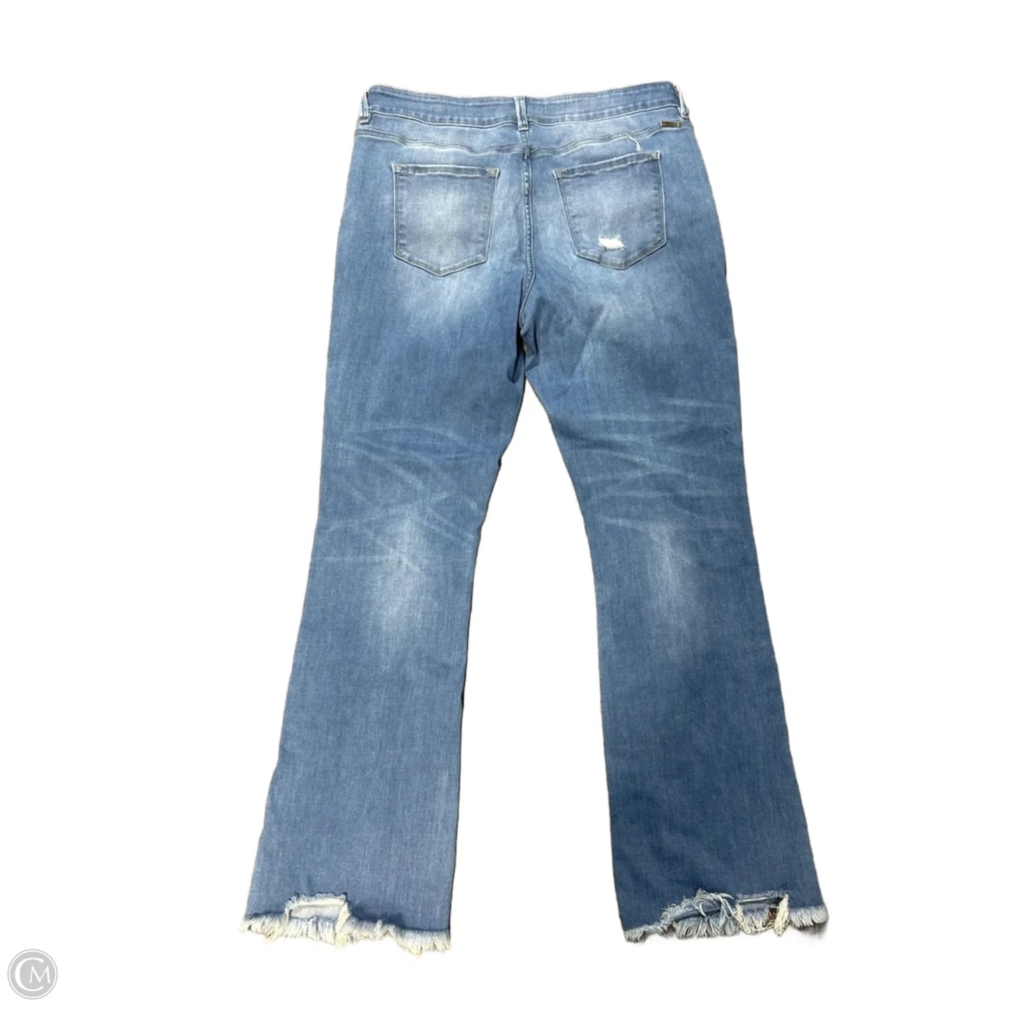 Jeans Flared By Kancan In Blue Denim, Size: 16