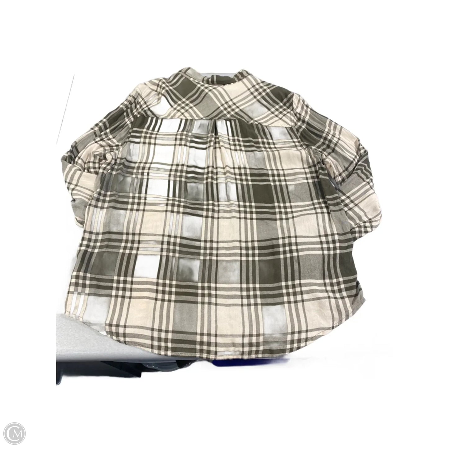 Top Long Sleeve By Lucky Brand In Plaid Pattern, Size: L