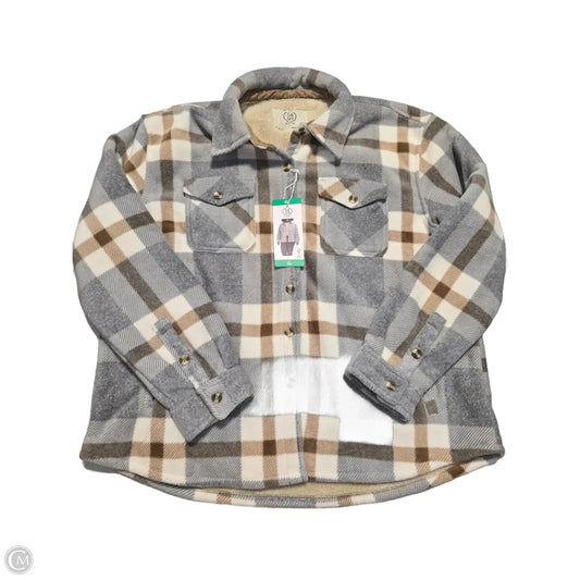 Jacket Shirt By Sage In Grey, Size: Xl