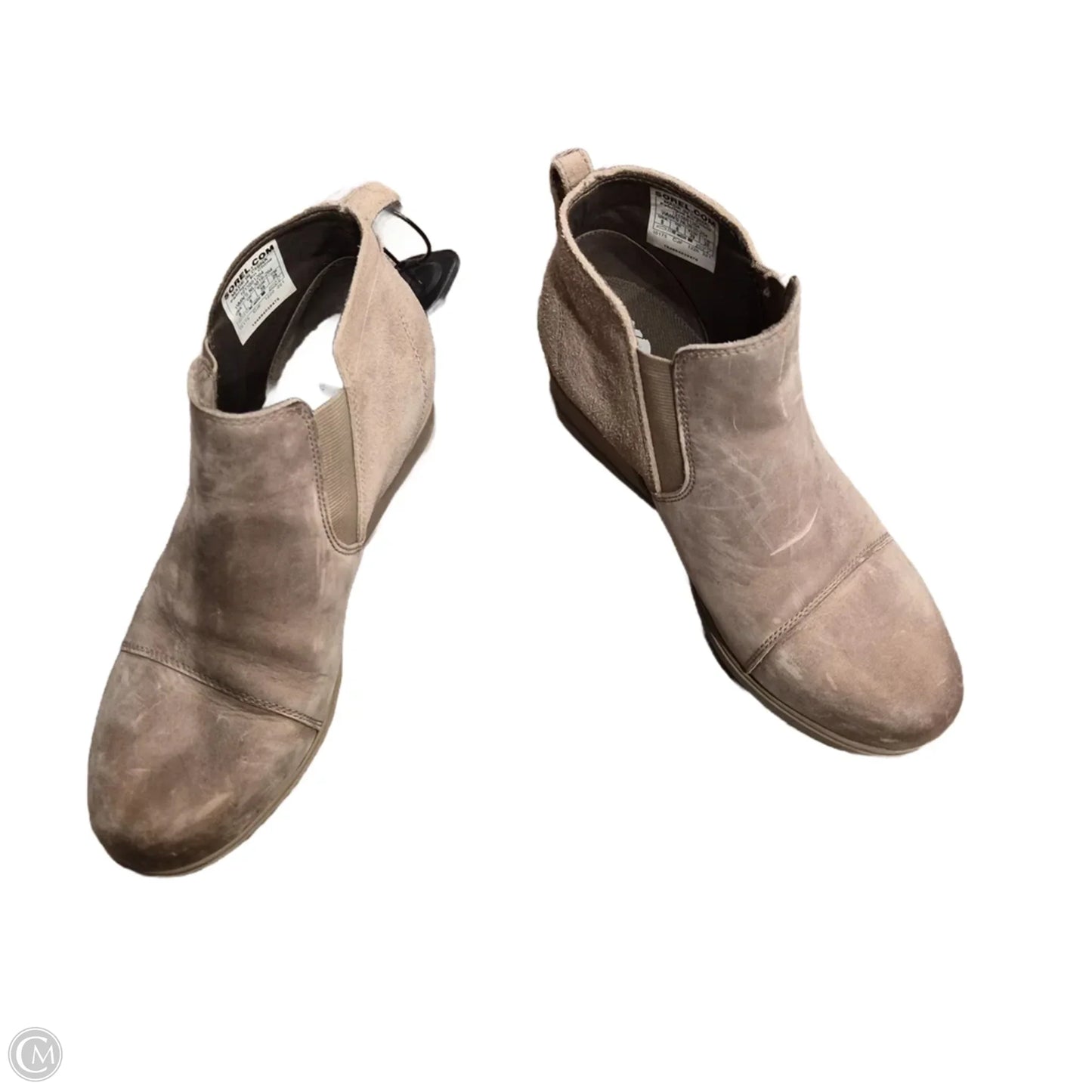 Shoes Heels Wedge By Sorel In Tan, Size: 8