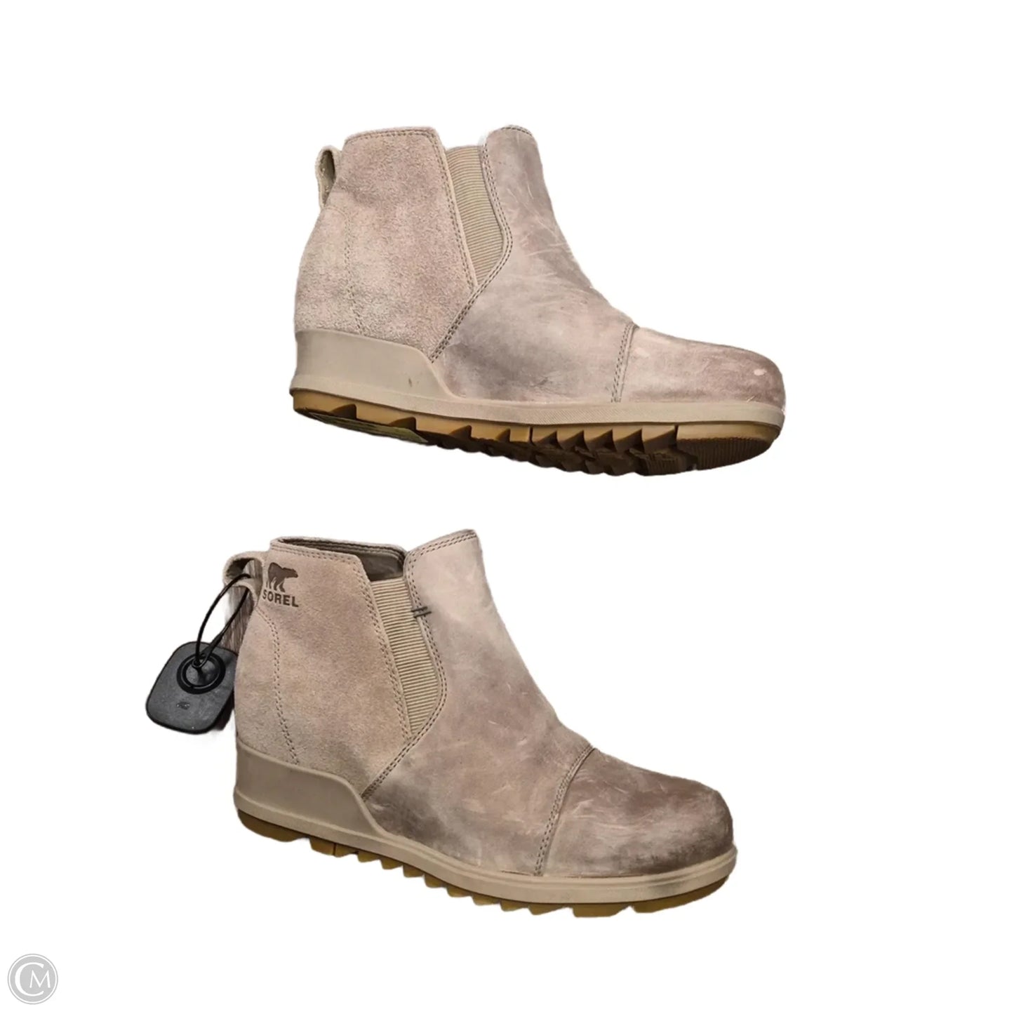 Shoes Heels Wedge By Sorel In Tan, Size: 8