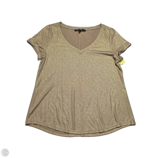 Top Short Sleeve By White House Black Market In Gold, Size: M