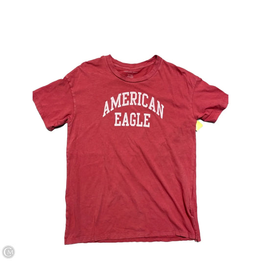 Top Short Sleeve By American Eagle In Red, Size: Xs