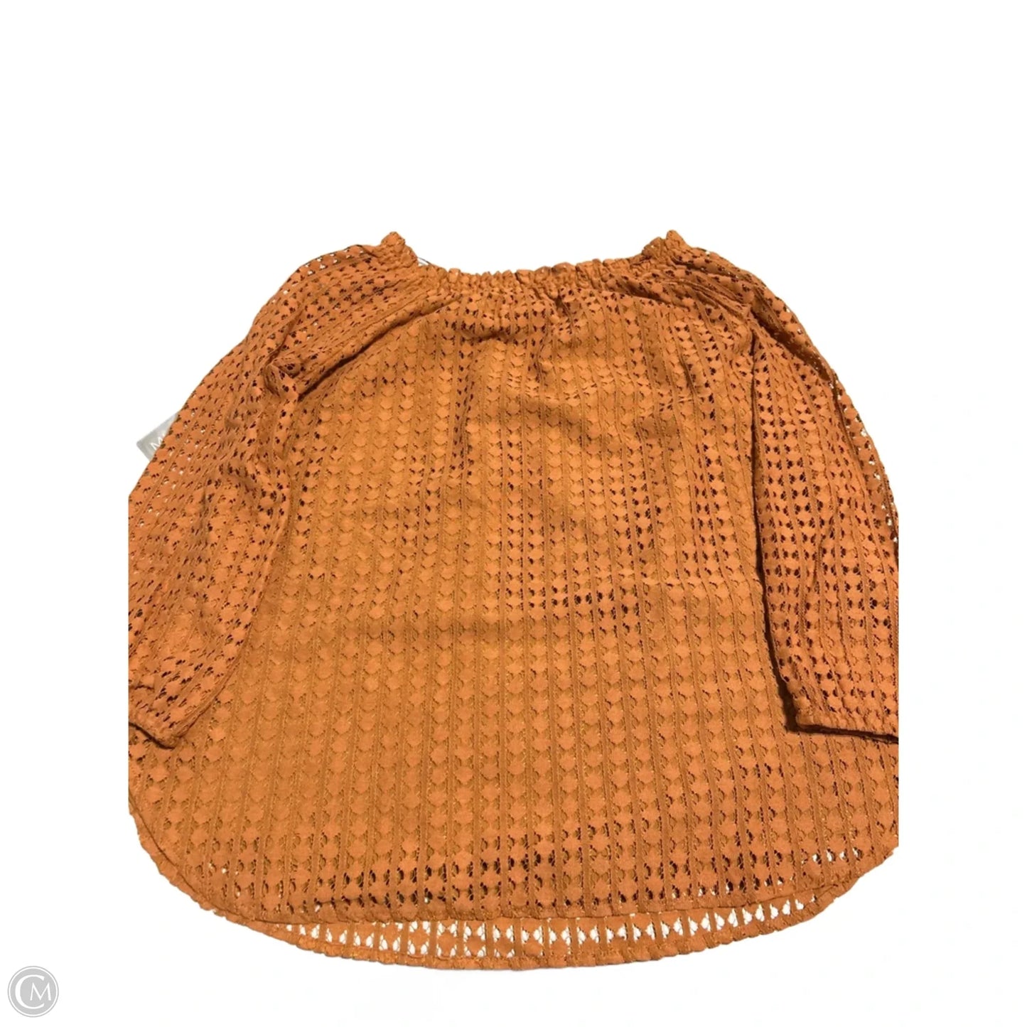 Top Long Sleeve By Multiples In Brown, Size: L