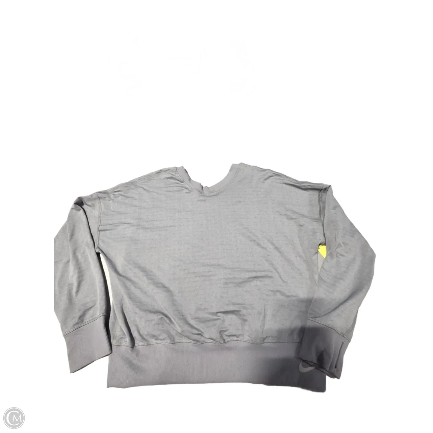Top Long Sleeve By Nike In Grey, Size: M