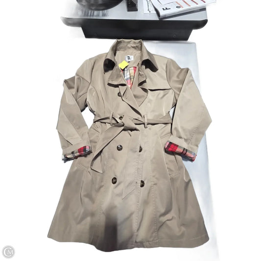 Coat Trench Coat By Cmf In Tan, Size: L
