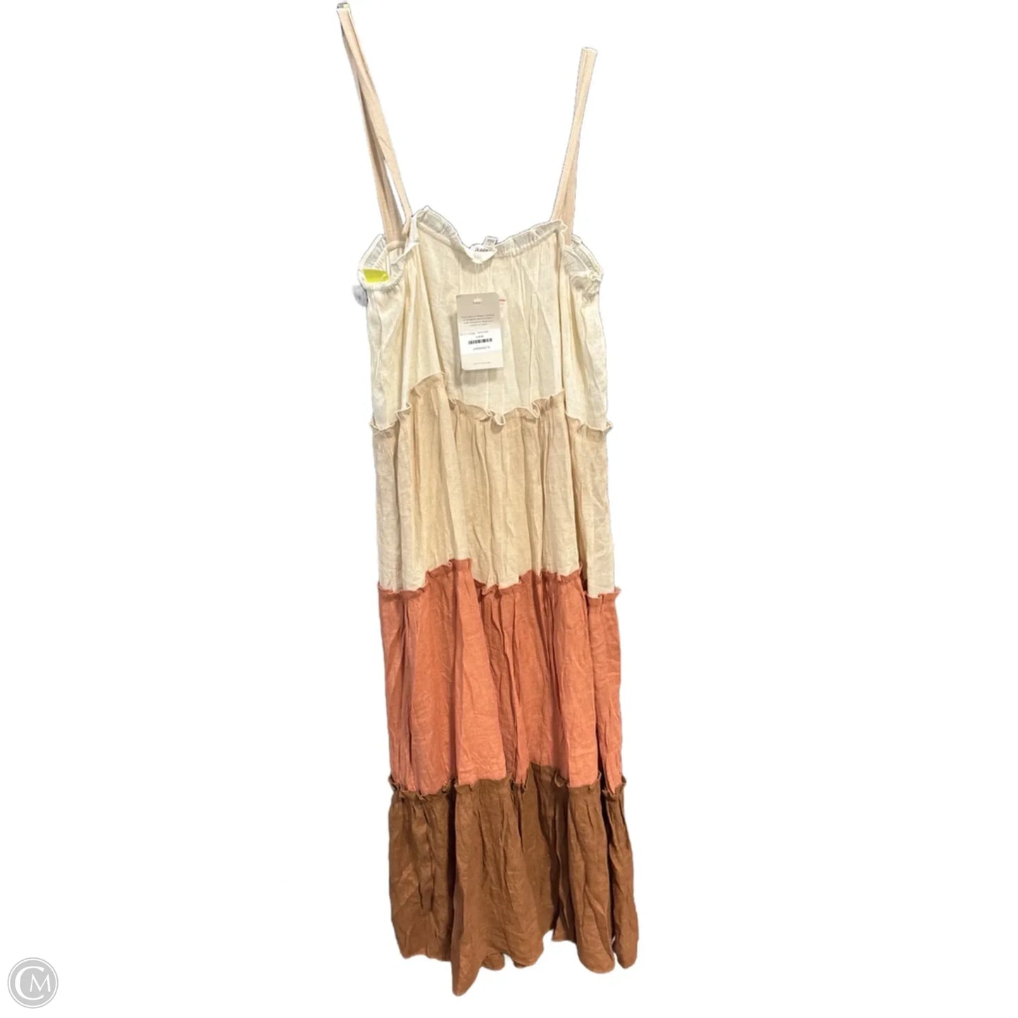 Dress Casual Midi By Blu Pepper In Tan, Size: L