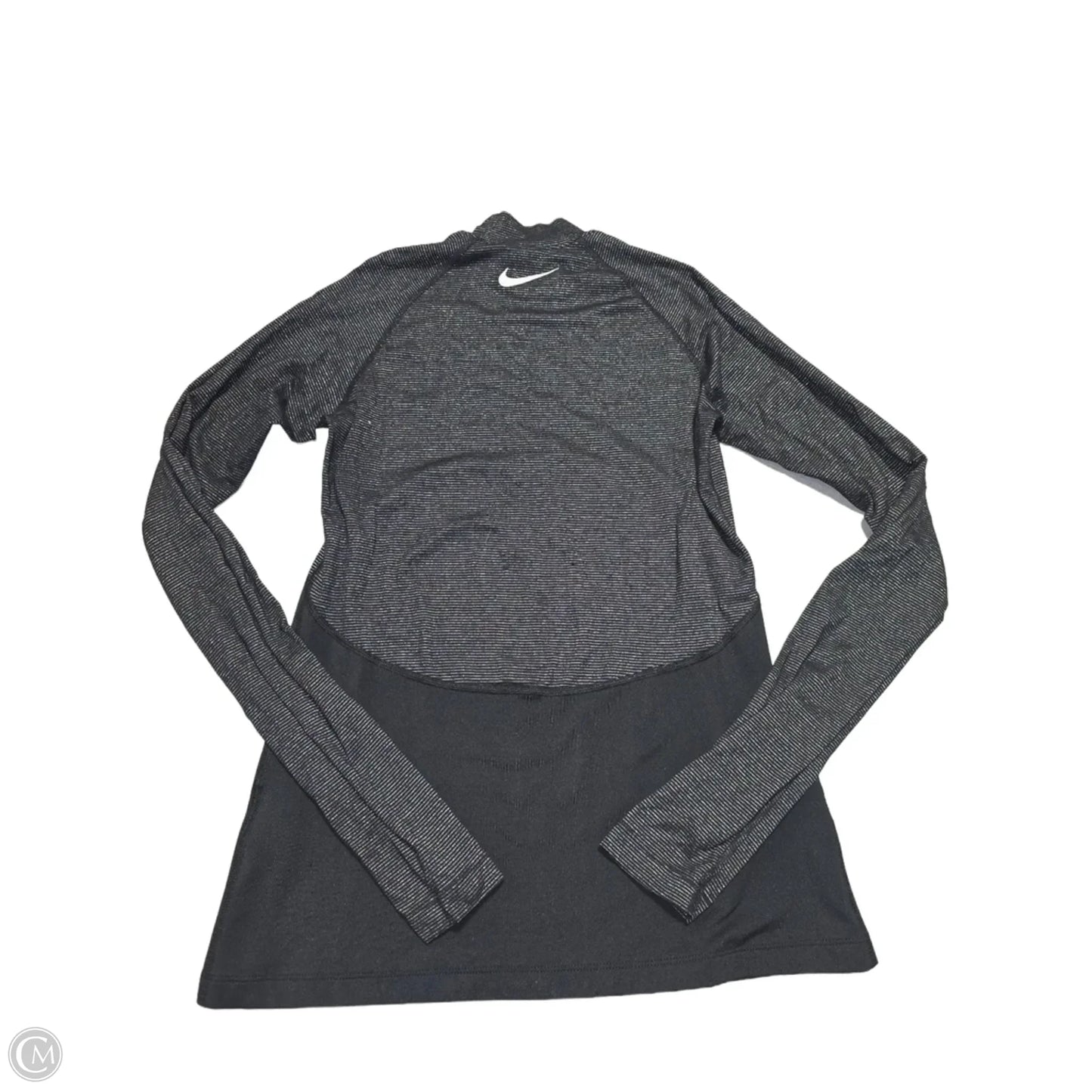 Athletic Top Long Sleeve Crewneck By Nike In Black, Size: S