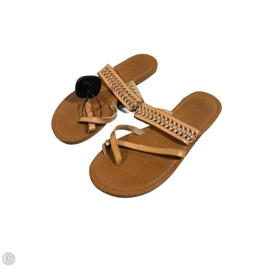 Sandals Flip Flops By Universal Thread In Tan, Size: 7.5