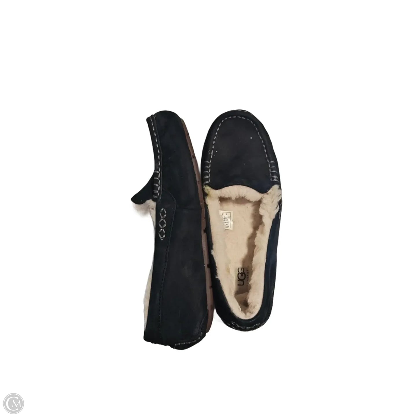Slippers Designer By Ugg In Black, Size: 8