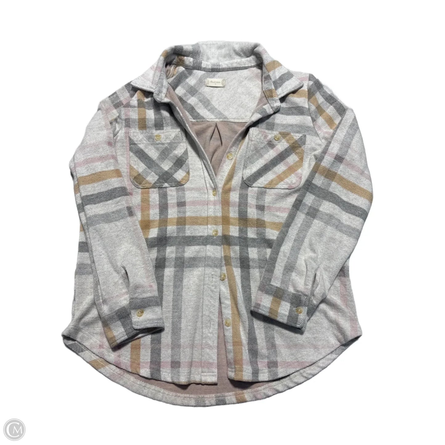 Top Long Sleeve By Altard State In Plaid Pattern, Size: M